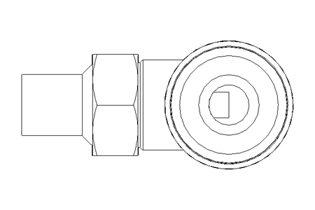 Threaded elbow connector