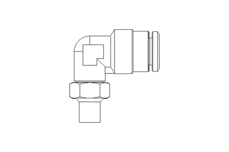 Threaded elbow connector