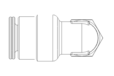 Threaded elbow connector