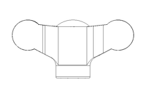 Flügelgriff M6x11,5 Innengewinde