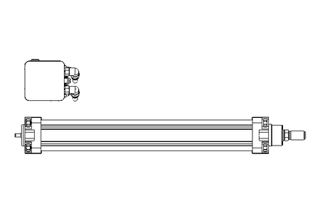 Doppelt wirkender Zylinder D50 Hub350