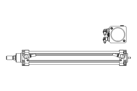 Doppelt wirkender Zylinder D50 Hub350