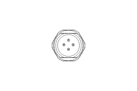 Plug-in connector M12 4-pole