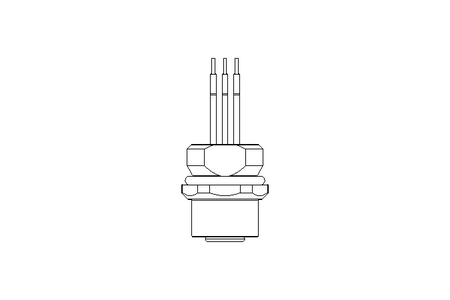 Plug-in connector M12 4-pole