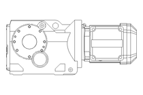 Bevel gear motor 0.37kW 10 1/min