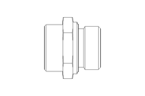 Connecting piece L 28 G1" St ISO8434