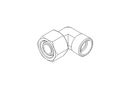 Threaded elbow connector L 15 St ISO8434