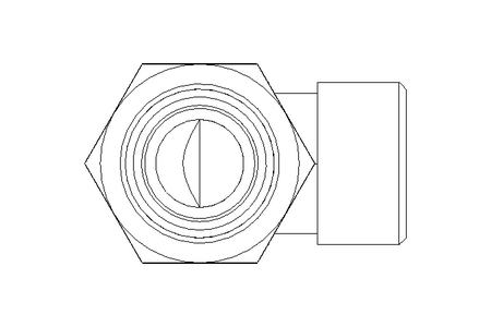 Threaded elbow connector L 15 St ISO8434