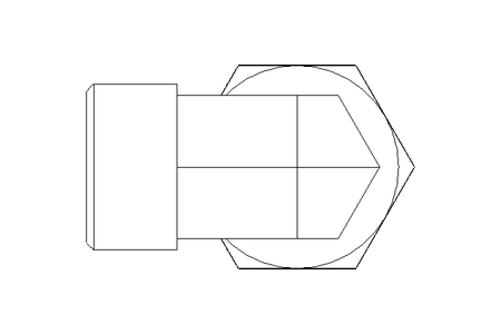 Threaded elbow connector L 15 St ISO8434