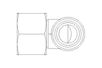 Threaded elbow connector L 15 St ISO8434