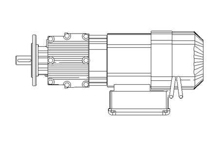 Spur gear motor 0.37kW 306 1/min