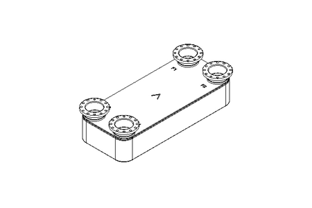 Plattenwärmetauscher B65Lx60/4xDN100C