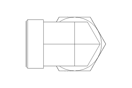 Threaded elbow connector L 35 St ISO8434