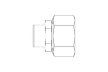 Reducing coupling L 22/15 St ISO8434