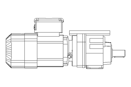 Spur gear motor 0.37kW 48 1/min