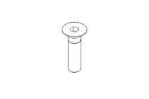 Hex. socket countersunk hd.cap screw M3