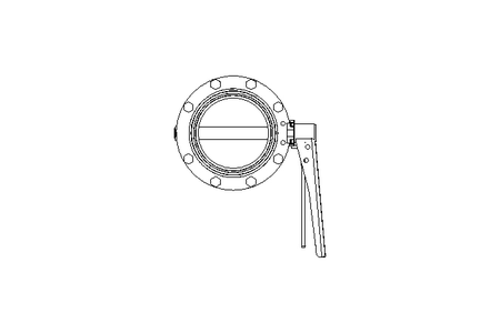 Butterfly valve B DN100 CVC MA E