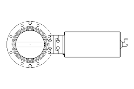 Butterfly valve B DN100 OVO NC E D2