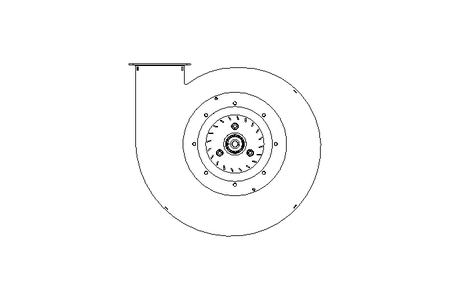 Radial flow fan 460V 3450W