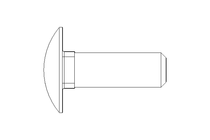 Round head screw M10x30 A2 DIN603