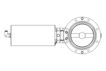 Butterfly valve B DN100 OVO NC E D28