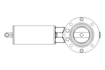 Butterfly valve B DN050 OVO NC E D10