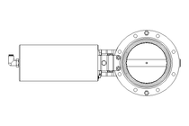 Butterfly valve B DN100 OVO NC E D4