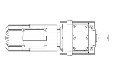 Spur gear motor 0.55kW 37 1/min