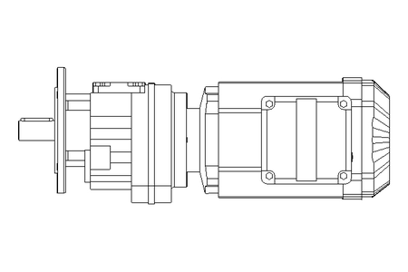 Spur gear motor 0.55kW 48 1/min