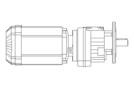 Spur gear motor 0.55kW 48 1/min