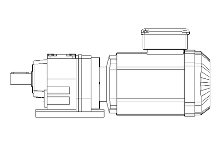 Spur gear motor 0.55kW 48 1/min