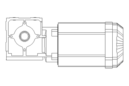 Right-angle geared motor 0.55kW 141