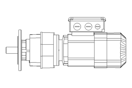 Spur gear motor 0.37kW 169 1/min