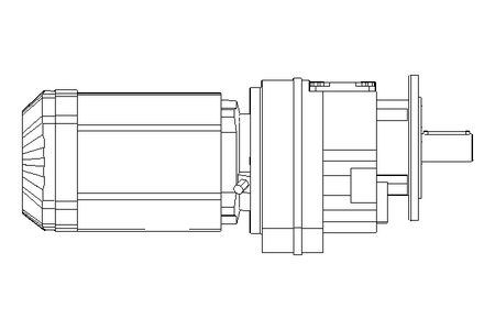 Spur gear motor 0.55kW 48 1/min