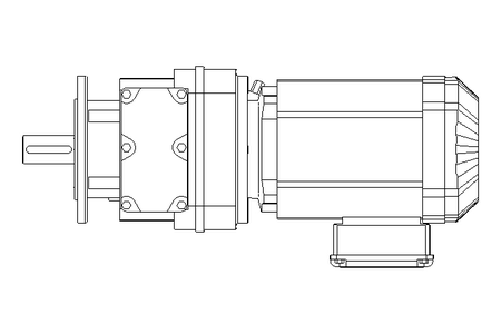 Spur gear motor 0.55kW 48 1/min