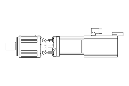 Planetary gear servo motor 47.0 Nm