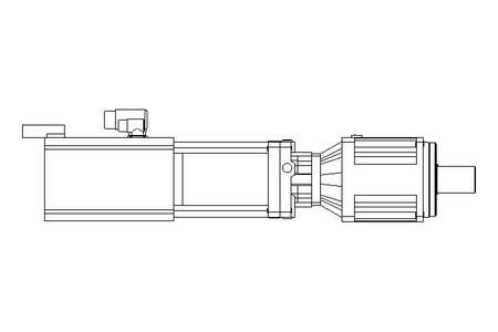 Planetary gear servo motor 47.0 Nm