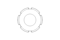 Slotted nut F DN40 1.4404