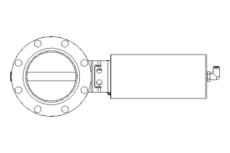 Butterfly valve B DN100 FVF NC F