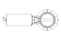 Butterfly valve B DN100 OVO NC H