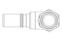 HOSE COUPLING  1/4" A.G./RE