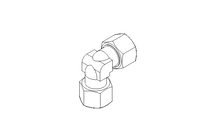 Threaded elbow connector L 12/12 1.4571