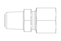 Pipe screw connector L 10 NPT1/4" A2