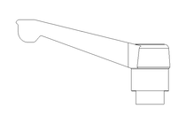 Clamping lever K adjustable Size 2 M8 IG