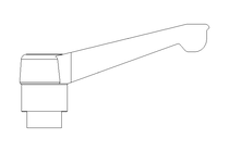 Clamping lever K adjustable Size 2 M8 IG