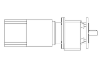 Spur gear motor 2.2kW 92 1/min