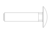 Round head screw M10x45 A2 DIN603