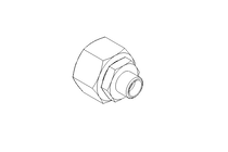 Reducing coupling L 22/10 St ISO8434