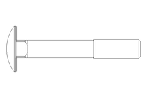 Round head screw M12x80 DIN603