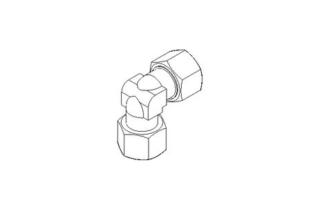 Threaded elbow connector L 12/12 1.4571